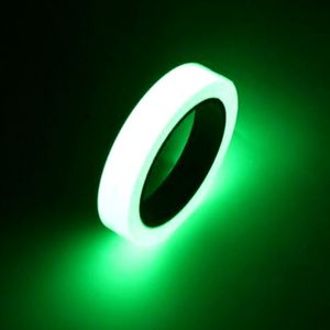 10 mm*10 m Lumineuze banden Groene gloed in donkere zelfklevende waarschuwingsbanden Veiligheidstapes Verwijderbare waterdichte tape stickers 2016