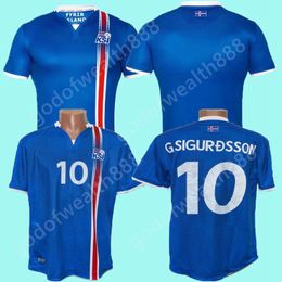 2016 2017 Iceland Retro Soccer Jersey G.Sigurdsson 16 17 Islande Football Shirt