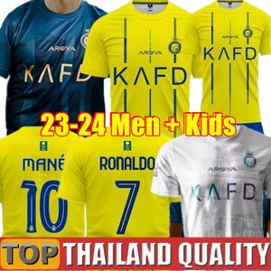 Al Nassr FC voetbalshirts LAPORTE MANE 2023 FOFANA OTAVIO 22 23 Voetbalshirt set Al-Nassrs BROZOVIC A.TALISCA Maillots Foot heren KIDS tenue uniform