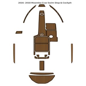 2016-2018 Moomba Craz Zwemplatform Cockpit Pad Boot EVA Teak Dek Vloermat Seadek MarineMat Gatorstep Stijl Zelfklevend