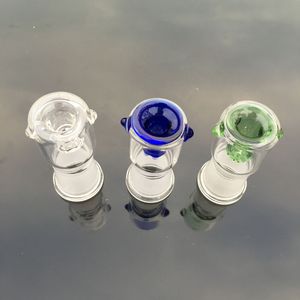 Vente en gros 3 couleurs Pièces de bol en verre pour bangs féminin mâle 14mm 18mm avec écrans en nid d'abeille bols en verre rond pour appareils d'huile en verre Bongs