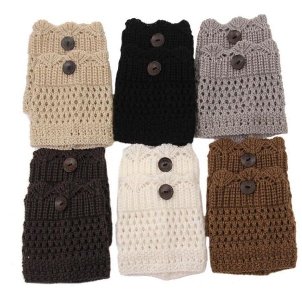 2016 bouton Cuffs tricot botter topper fausse legwarmers manchette de requin charger les jambes 6 couleurs 3pairslot 39945452469