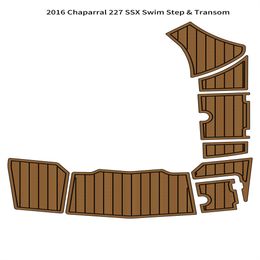 2016 Chaparral 227 SSX Swim Step Transom Boat EVA Foam Teak Deck Tapis de sol Auto-support Ahesive SeaDek Gatorstep Style Floor