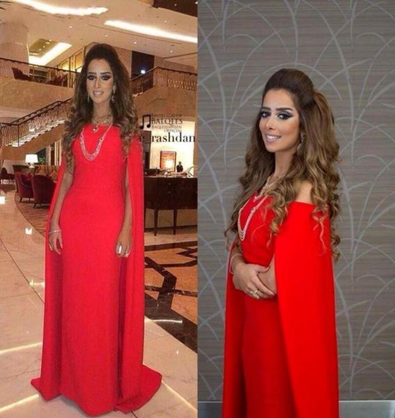 2016 Robes de soirée bon marché Satin rouges Kaftan Dubai Arabie Robe Elegant Simple Mother of the Bride Robes Custom Made4087494