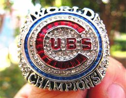 2016 Chicago Cub S Baseball Team Champions Championship Ring Ring Pendant ketting Rizzo Bryant Zobrist Baez Schwarber Souvenir Men Fan7042474