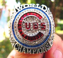 2016 Chicago Cub S Baseball Team Champions Championship Ring Pendant ketting Rizzo Bryant Zobrist Baez Schwarber Souvenir Men Fan5433093