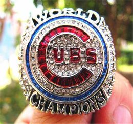 2016 Chicago World Series Baseball Championship Ring Rizzo Bryant Baez Sport Souvenir Mannen Fan Gift 2022 2023 Groothandel Hip Hop Punk Sieraden KAW2