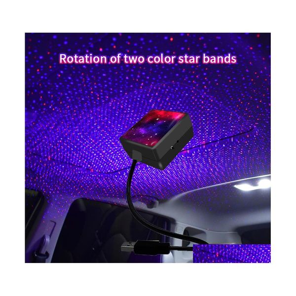 2016 Luces decorativas Usb Star Light Activado 4 colores y 3 efectos de iluminación Decoraciones románticas de Usbnight para el hogar Fiesta en la habitación del automóvil Cei Dhf4K