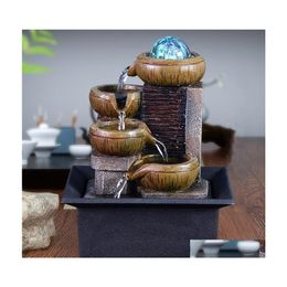 2016 Decoratieve objecten Figurines Geschenken Geschenken Desktop Water Fountain Portable Tabletop Waterfall Kit Sooting Relaxation Zen Meditatie Lucky DHJVU