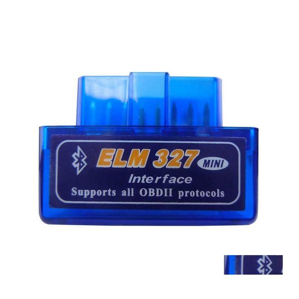 2016 Herramientas de diagnóstico Escáner Obdii Código Herramienta Tra Mini Elm327 Bluetooth Obd2 V1.5 Elm 327 V 1.5 Obd 2 Drop Delivery Móviles Motocicletas Ve Dh4Kc