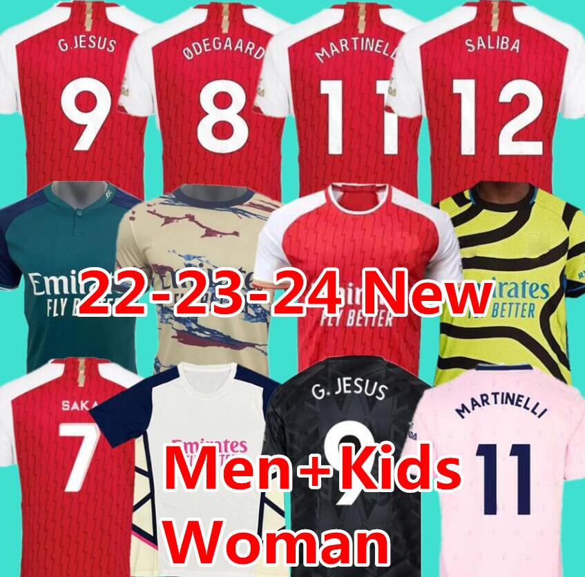 22 23 24 SMITH ROWE SAKA camisas de futebol MARTINELLI 2023 2024 camisa de futebol Masculino Kit infantil ODEGAARD Nketiah G.JESUS FABIO VIEIRA ZINCHENKO SALIBA JORGINHO
