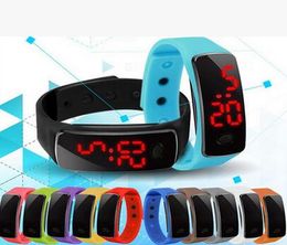 2016 nieuwe mode sport led touchscreen digitale horloge snoep jelly siliconen rubberen armband horloges mannen vrouwen unisex sport polshorloge