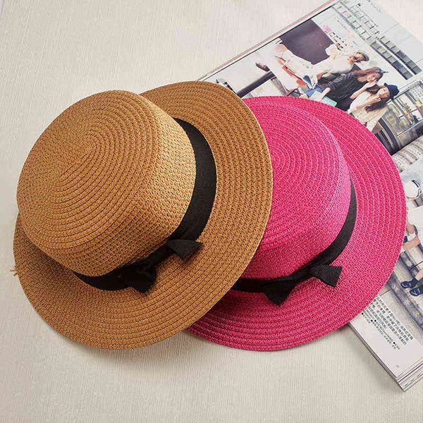 2016 Mode Chapeau De Soleil Pour Femmes Classique Panama Cap ozyc Chic Été Printemps Plage Visière Brève Solide Chapeau De Paille Brim Chapeaux G220301