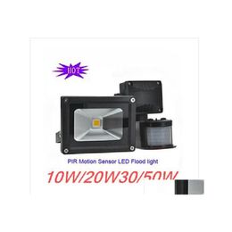 2016 Floodlights PIR Motion Sensor LED Flood Light Projector 10W 20W 30W 50W Koopjes Prijs Drop Leving Lights Lighting Outdoor Dhdft