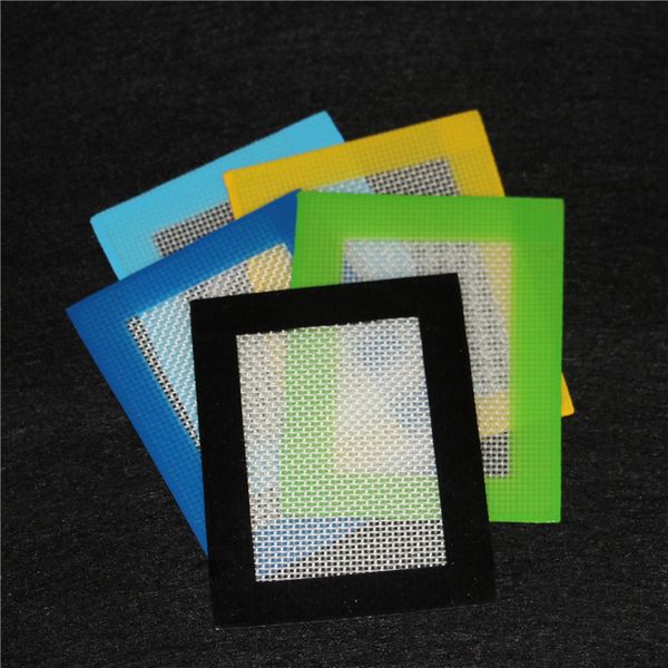 Tapis de cuisson en silicone antiadhésif, tapis de cuisson, tapis de dab en silicone avec fibre de verre, pot de récipient en Silicone