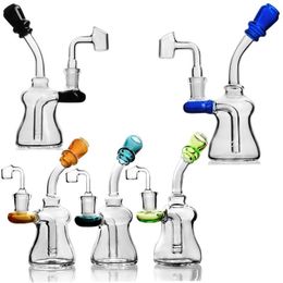 Heady Glass DAB Rigs Diffusion Blue Hookahs Groene Bubbler Water Pijp met Banger Dome Adapter Twee functies Goede vloeiende hits