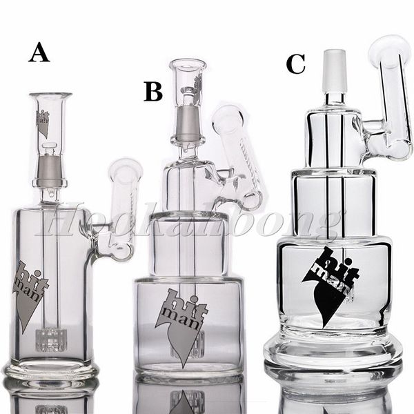 Hitman Hand Blown Hookahs Small Bong Mini Water Pipe Bubbler Pocket Glass Bong Percoladores Plataformas petroleras