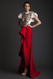 2016 Vente Robes De Soirée Sexy Beyonce Gala Noir Et Or Broderie Perlée Col Haut Etage Longueur Sirène Robes De Célébrité W01