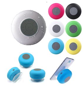 Mini haut-parleur mains libres portable sans fil Bluetooth BTS-06 étanche pour lecteur de musique MP3 de douche avec microphone pour iphone x samsung s9 plus