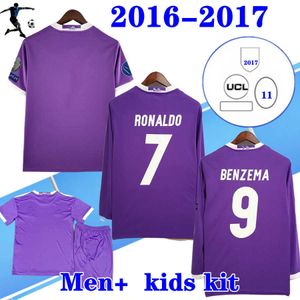 2016 Kids 2017 2018 Real Madrids voetbaltrui 16 17 18 Bale Benzema Modric Retro Football Shirts Vintage Isco Maillot Sergio Ramos Marcelo Children Kit