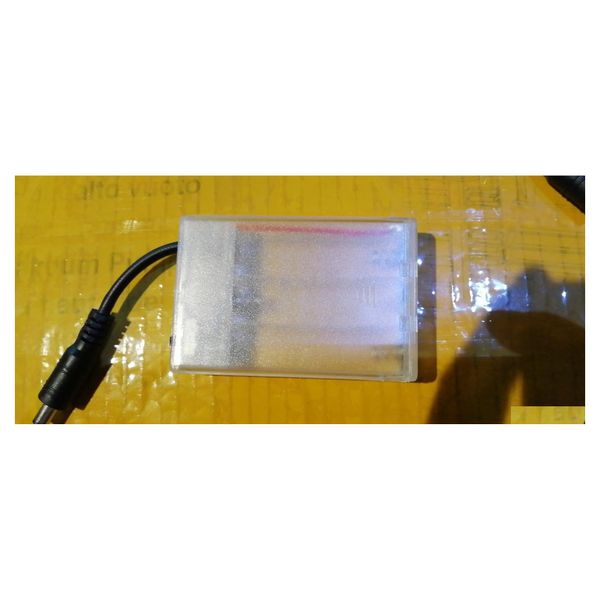 2016 Caja de soporte de batería de iluminación láser con interruptor de plomo DIY Plástico transparente a través de luces de entrega exprés Etapa Dhu3Z