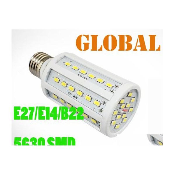 2016 Ampoules LED 2X Éclairage de maïs Bbs chaud 360 degrés 15W E27 E14 B22 5630 Smd 60 LED 1800Lm Lampe à économie d'énergie 110V130V Drop Delivery Dhhnd