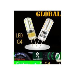 2016 Bombillas LED 5X G4 Lámpara Bbs blanca cálida 3014 Smd 3W Dc 12V Reemplazar 30W Halógeno 360 Ángulo de haz Lámpara de araña de cristal Accesorios Drop Delive Dhfr7