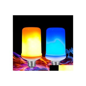 2016 Ampoules LED Feu bleu E27 Effet de flamme Lumière BB Lumières créatives Ambiance vacillante Halloween Lampe décorative de Noël Drop Deliver Dhgxu