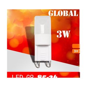 2016 LED BULBS kaarslicht Dimable Crystal Kroonluchter BBS G9 LAMP 3W kralen Pardew Ceramic 85265V Zuiver wit warm WIT WART Via DHS Drop Delivery DH069