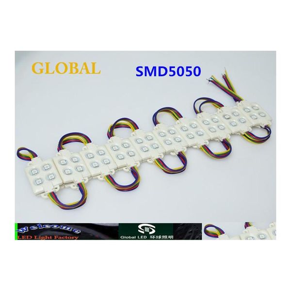 2016 Modules LED 500X Injection Abs Plastique Smd5050 Mode Smd 4 LED RVB Ip67 Lumières étanches Publicités Livraison directe Éclairage Holid Dhe4W