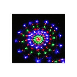 2016 Led Strings Impermeable Rgb Spider Net String 1.2M 120 Colorf Light Fiesta de Navidad Boda Cortina Luces Gadern Lawn Lamp Drop Deli Dh4Rc