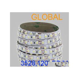 2016 bandes LED 500 mètres bleu blanc jaune rouge bande chaude lumière 5 M 3528 Smd Flexible non étanche 600 LED éclairage intérieur lumière vivante Dhyt3