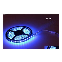 2016 LED -strips 50m 50 meter RGB Stripverlichting Lichten Flexibel 3528 SMD 60leds/M 5M/Reel Niet waterdichte DC 12V indoor drop levering Holid Dheuw