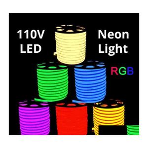 2016 LED Strips AC 110V Neon touwstrook enkele kleur