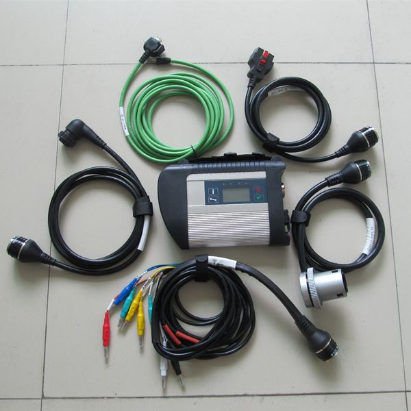 Mb star c4 sd conectar herramienta de diagnóstico Wifi para coche camión escáner compacto multiplexor cables kit completo 2 años de garantía