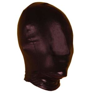 Jouets pour adultes hommes femmes en cuir GIMP masque complet capuche Bondage fétiche retenue Roleplay Cosplay # R501