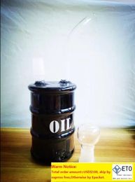 2016 Mini Rig Oil Drum Rig Bong Oil Rig Recycle Water Pipe met 14 mm mannelijk gewricht Glass Rookpijp