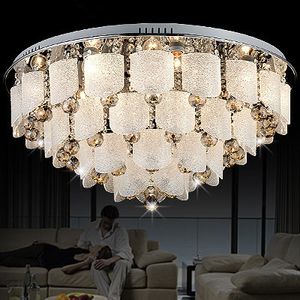 Moderne Crystal Kroonluchter Licht LED Crystal Lamp K9 Cristal Glass Hanger Kroonluchter Moderne Woondecoratie Afstandsbediening 110V 220V