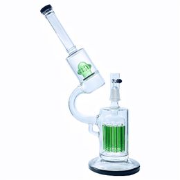 Nuevo microscopio increíble Microscopio de bong Glass Tip Suking Pipe con 2 Percs Bowl 18.8 mm Junta masculina (GB-290)