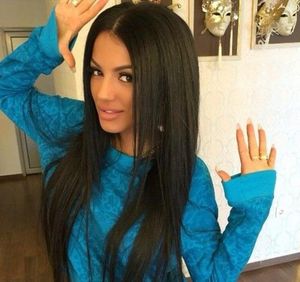 2022 arrivée Natural Hairline Non traité Silk Top Full Lace Wigs With Baby Hair Toute la longueur En stock