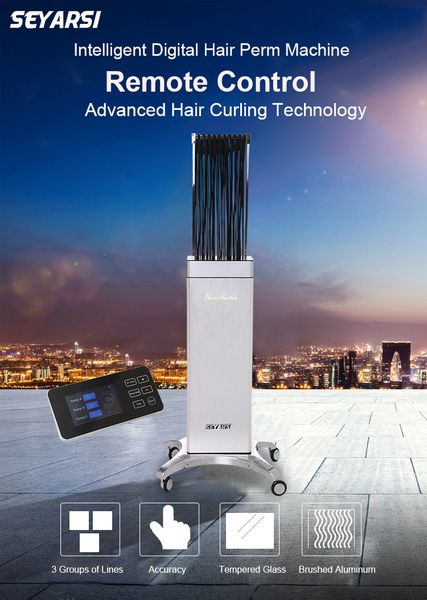 Nueva llegada máquina digital de permanente del cabello uso en salón de permanente caliente inteligente herramienta de curado color plata