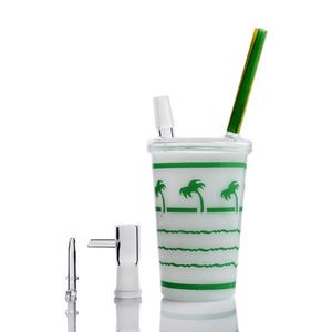 Narguilés Cocotier Rigs Coupe Feuille D'érable Starbucks Tasses Bong En Verre Épais Petit Recycleur Conduites D'eau