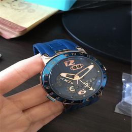 2016 Nieuwe collectie top Nieuwe Stijl horloge voor man Blauw rubber horloge mechanisch automatisch polshorloge UN13220F