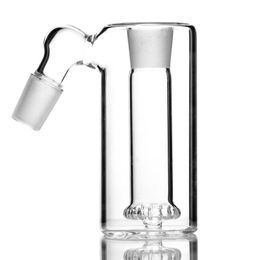 Autres accessoires pour fumeurs Capteur de cendres en verre 14mm Percolateur de pommeau de douche à 45 degrés un joint intérieur 18mm d'épaisseur clair cendrier pour bong