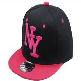 2016 New Cayler Sons Enfants NY Lettre Casquette de baseball Enfant Garçons Et Filles Os Snapback Hip Hop Mode Chapeau Plat Bébé Casquette235x