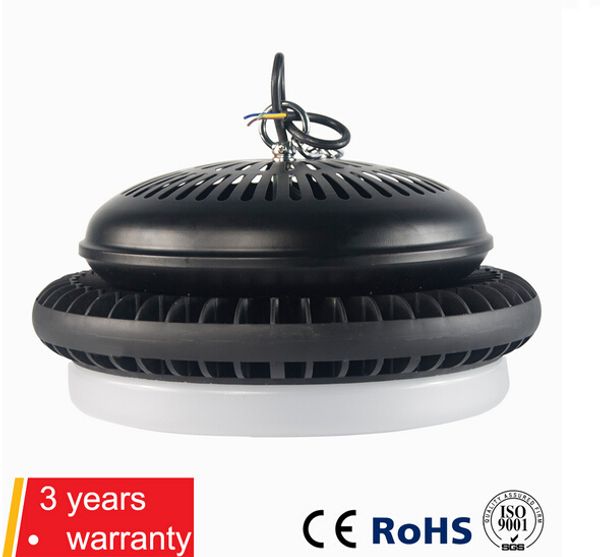 Éclairage industriel LED UFO lumière LED haute baie 100w 150w 200W entrepôt atelier luminaire 110LM/W AC85-265V