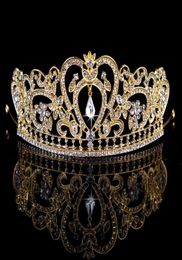 2016 New Fashion Bridal Crown Royal Gold Silver Crystal Accessoires de mariage Band Tiar Tiara Tiara Hairwear7132196