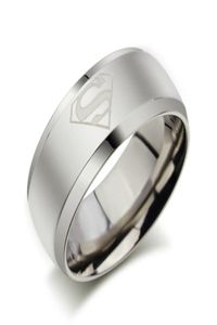 2016 New Fashion Silver Superman Ring multicolor 8 mm ANNE DE MÉDICATION en acier inoxydable bijoux pour femmes et hommes9188248