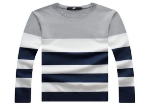2016 Nieuwe mode trui heren cultiveren One039S moraliteit ronde kraagstreep kleur casual Men039s kleding truien6129591