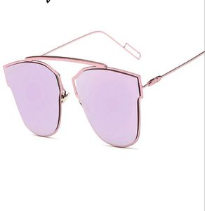 2016 Nueva tendencia de moda Diseño Marco de metal Recubrimiento reflectante UV400 Gafas de sol de espejo para hombres Mujeres 9 colores 2018718